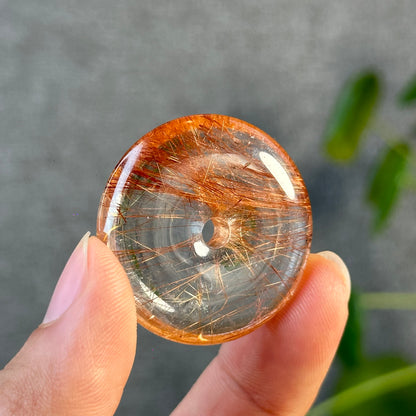 Dong Dieu Red Copper Rutilated Quartz Pendant