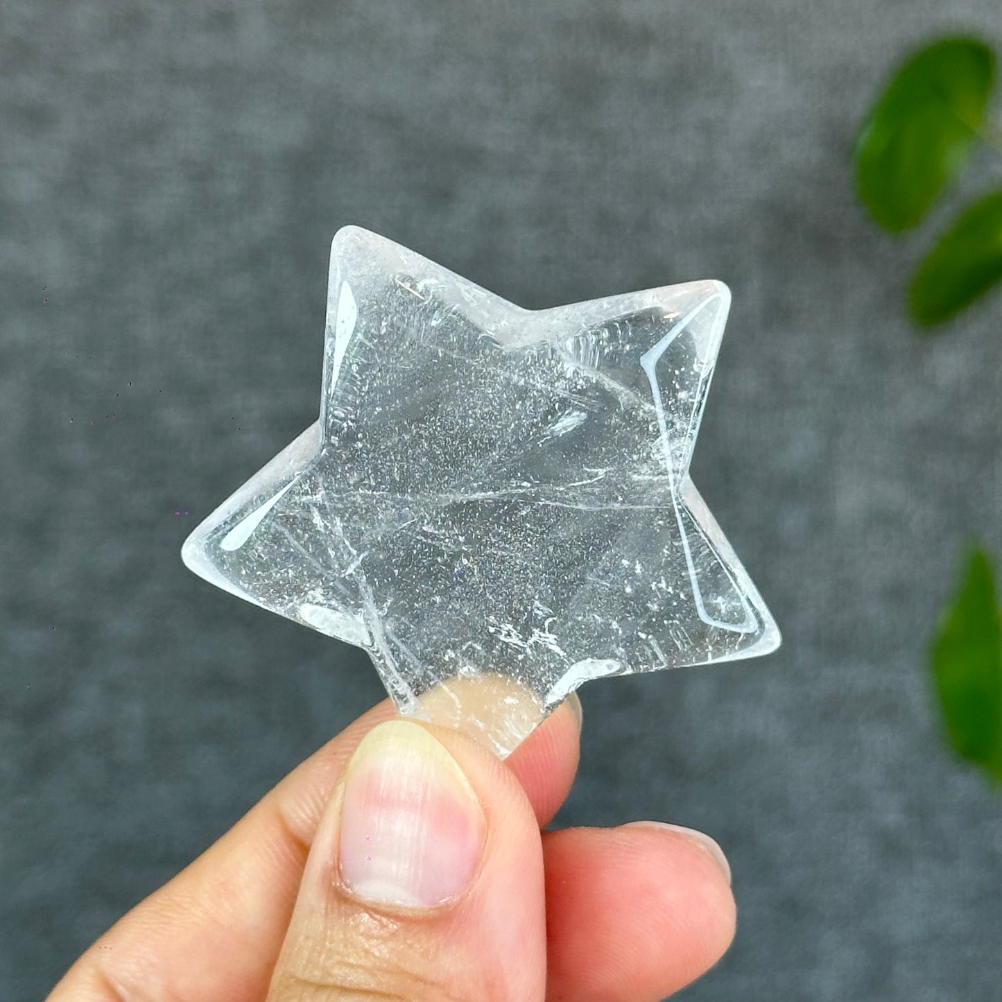 Natural Clear Quartz Star Figurine