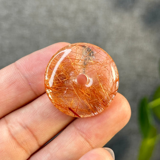 Dong Dieu Red Copper Rutilated Quartz Pendant