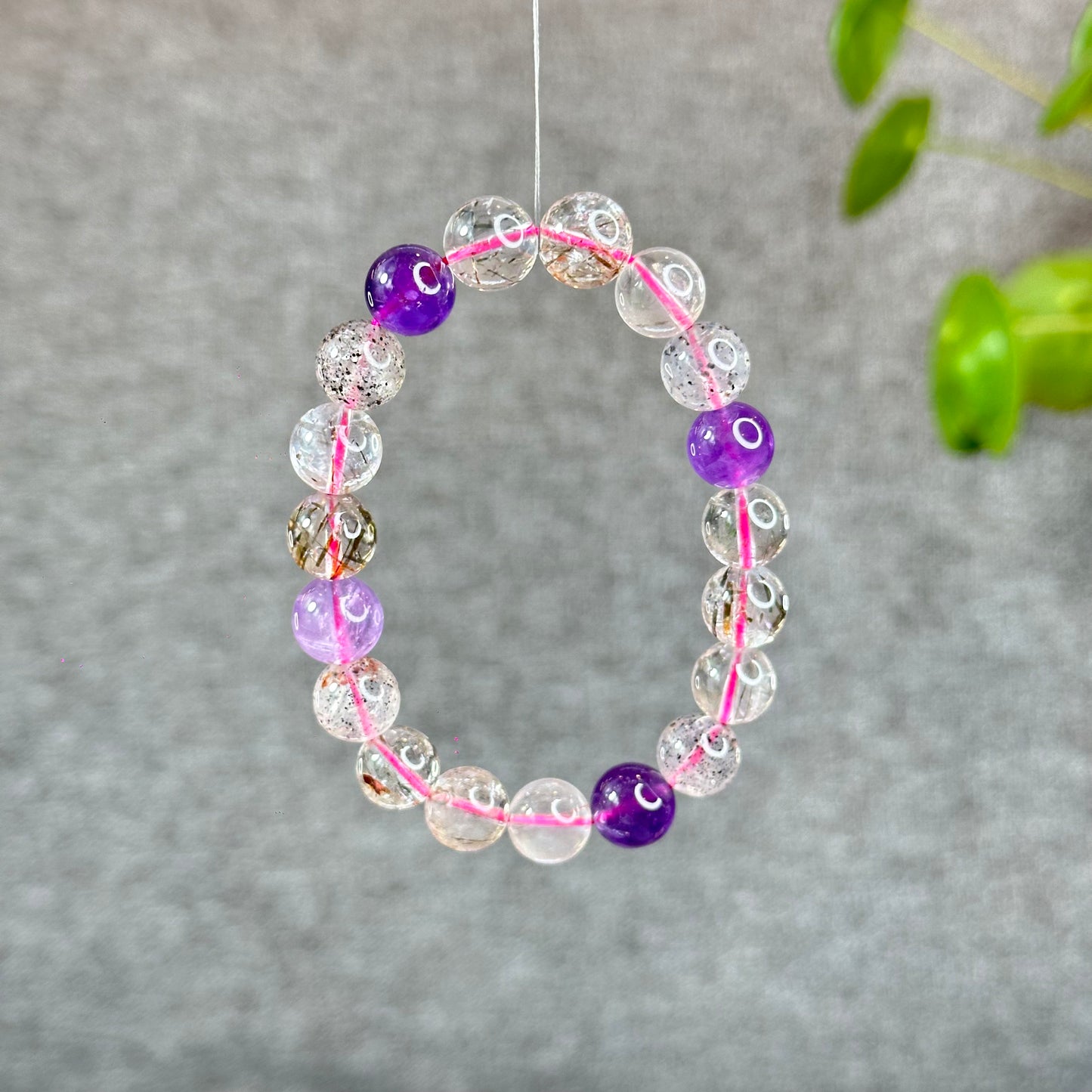 Natural Super 7 Bracelet Size 10 mm
