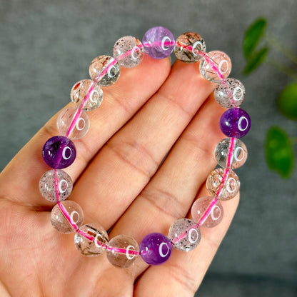 Natural Super 7 Bracelet Size 10 mm