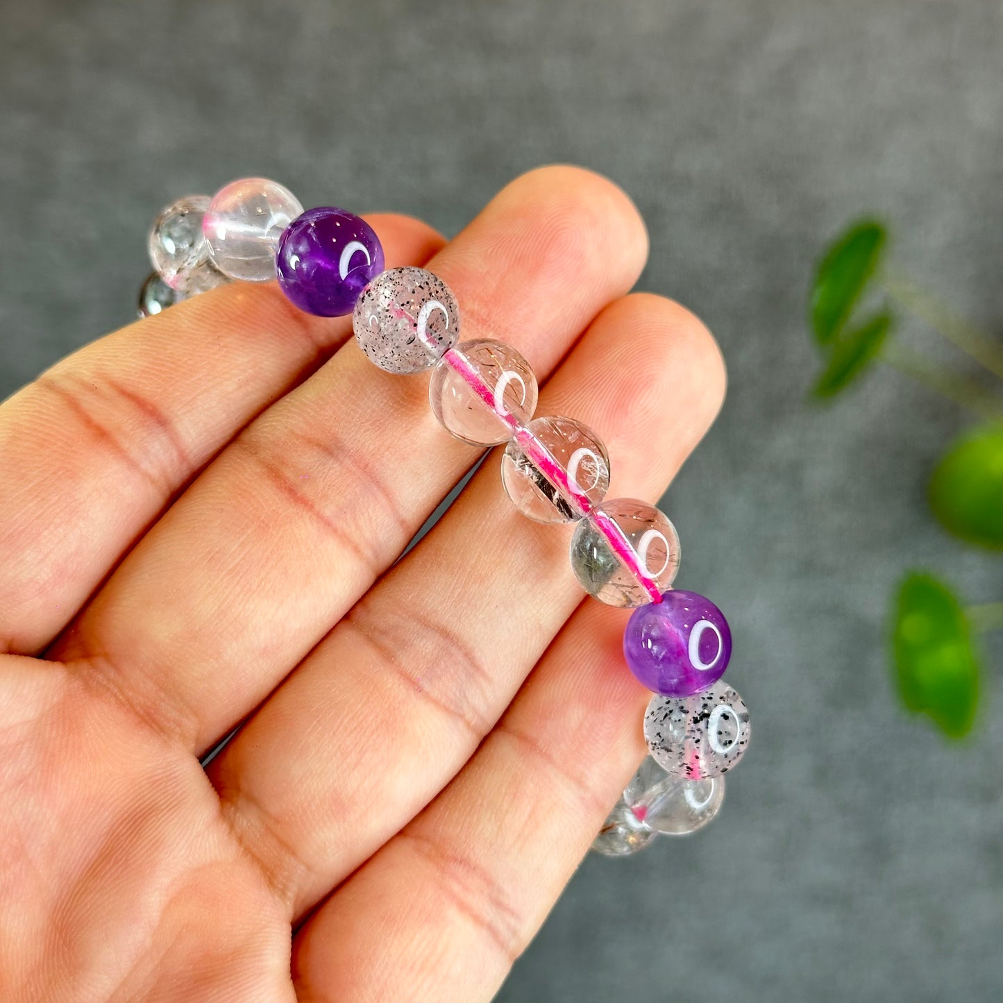 Natural Super 7 Bracelet Size 10 mm