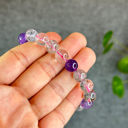 Natural Super 7 Bracelet Size 10 mm