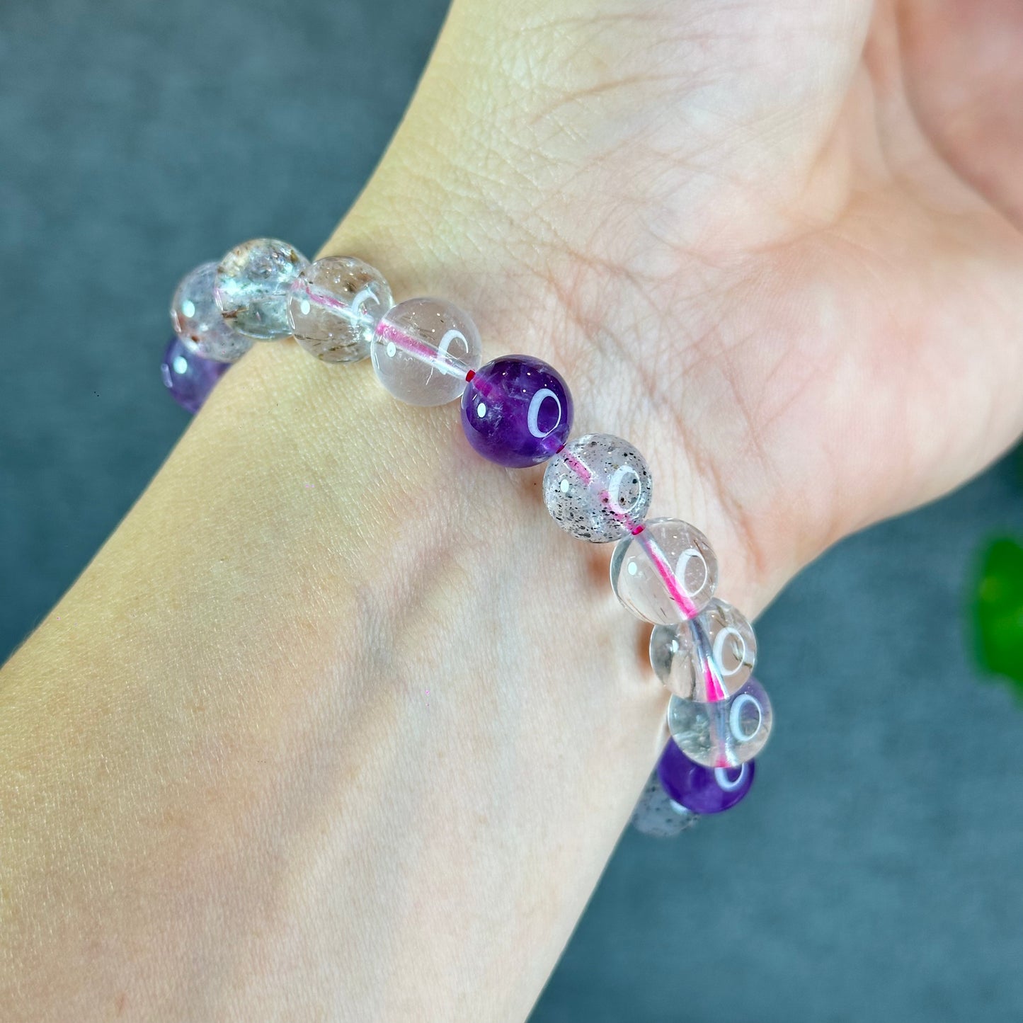 Natural Super 7 Bracelet Size 10 mm