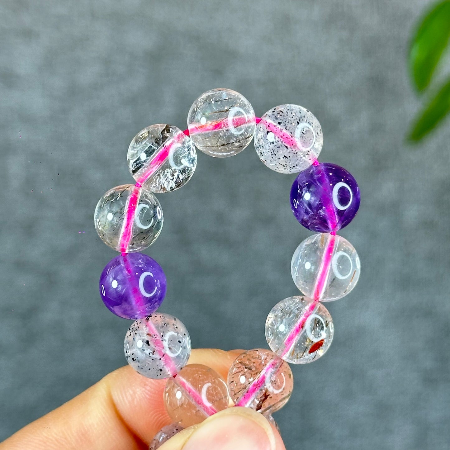 Natural Super 7 Bracelet Size 10 mm