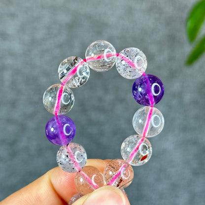 Natural Super 7 Bracelet Size 10 mm