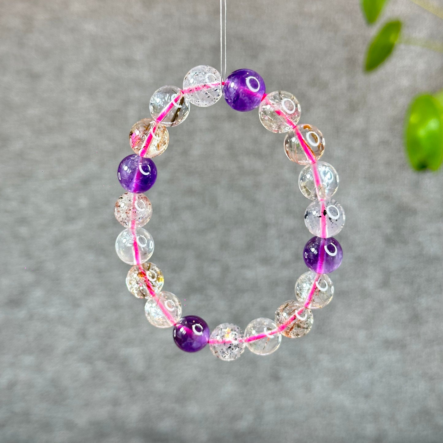Natural Super 7 Bracelet Size 10 mm
