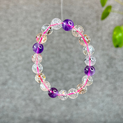 Natural Super 7 Bracelet Size 10 mm