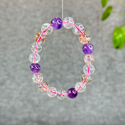 Natural Super 7 Bracelet Size 10 mm