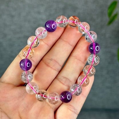 Natural Super 7 Bracelet Size 10 mm