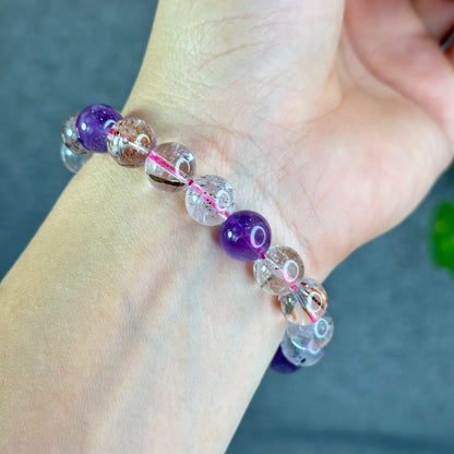 Natural Super 7 Bracelet Size 10 mm