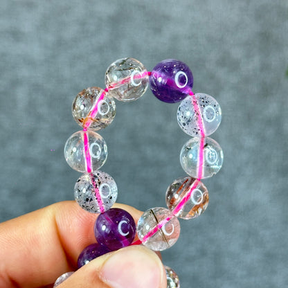 Natural Super 7 Bracelet Size 10 mm