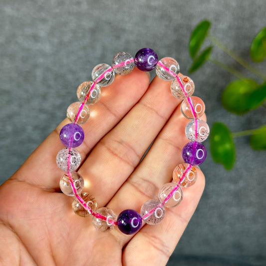 Natural Super 7 Bracelet Size 10 mm