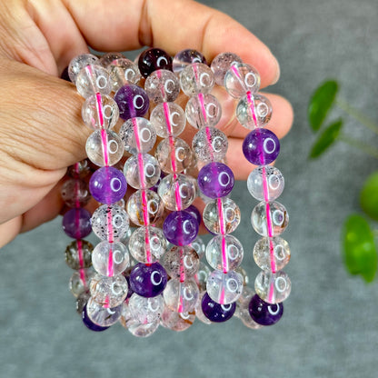 Natural Super 7 Bracelet Size 10 mm