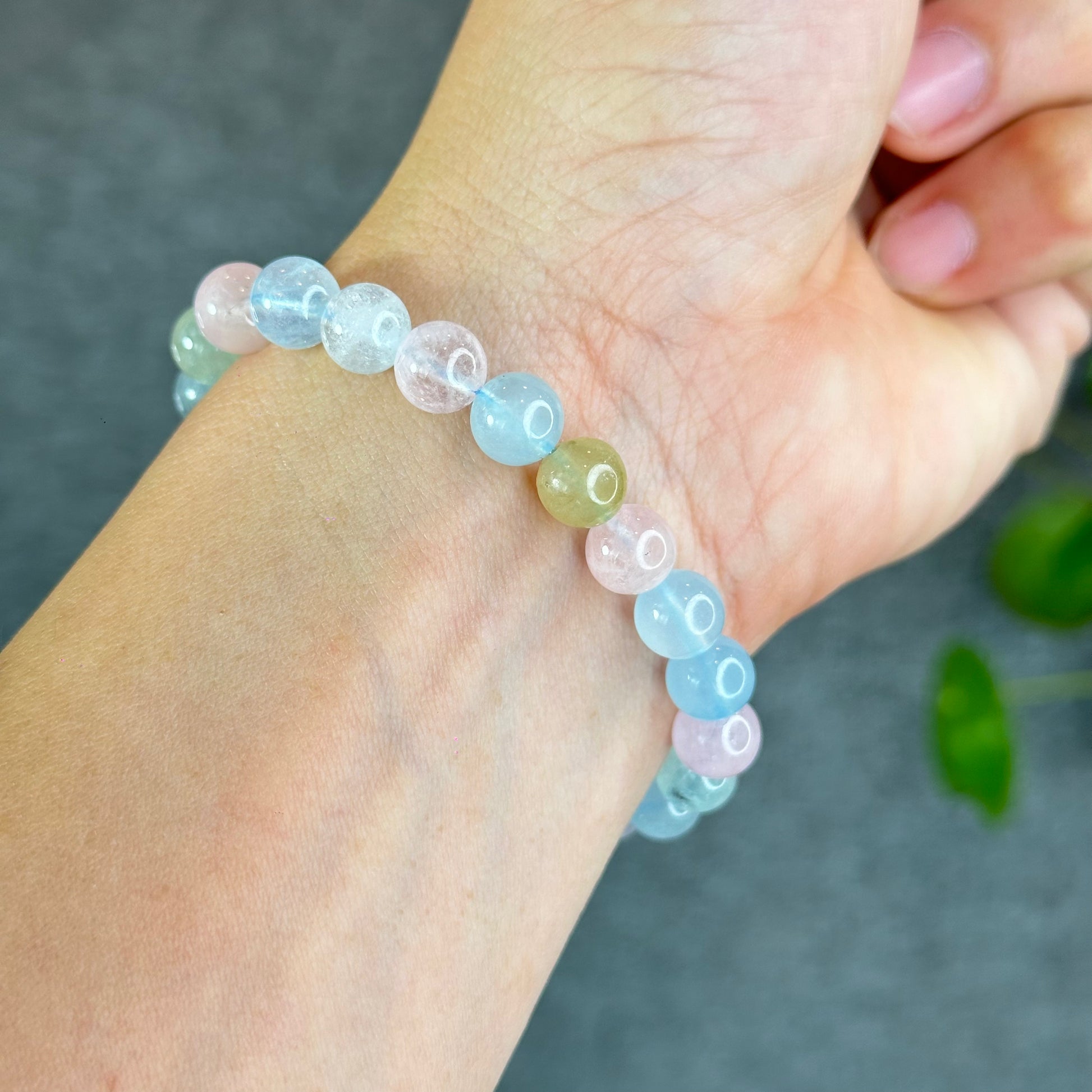 Translucent Beryl Beautiful and Natural Beryl- Morganite Bracelet – Mountain Jade