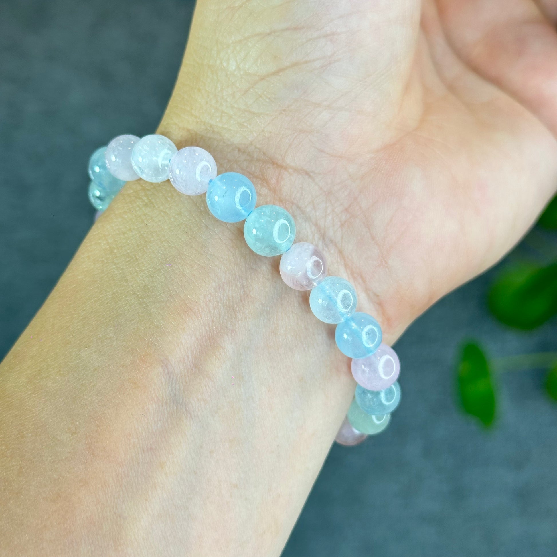Translucent Beryl Beautiful and Natural Beryl- Morganite Bracelet – Mountain Jade