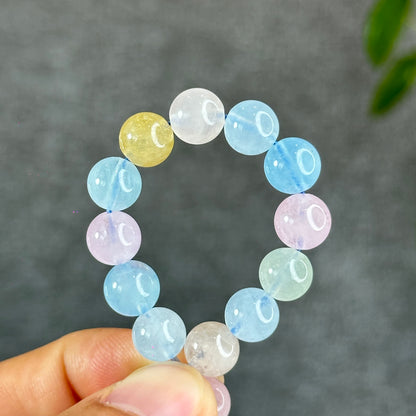 Natural Beryl-Morganite Bracelet Size 8 mm