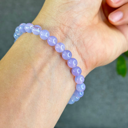 Natural Lavendar Moon Quartz Bracelet Size 7 mm