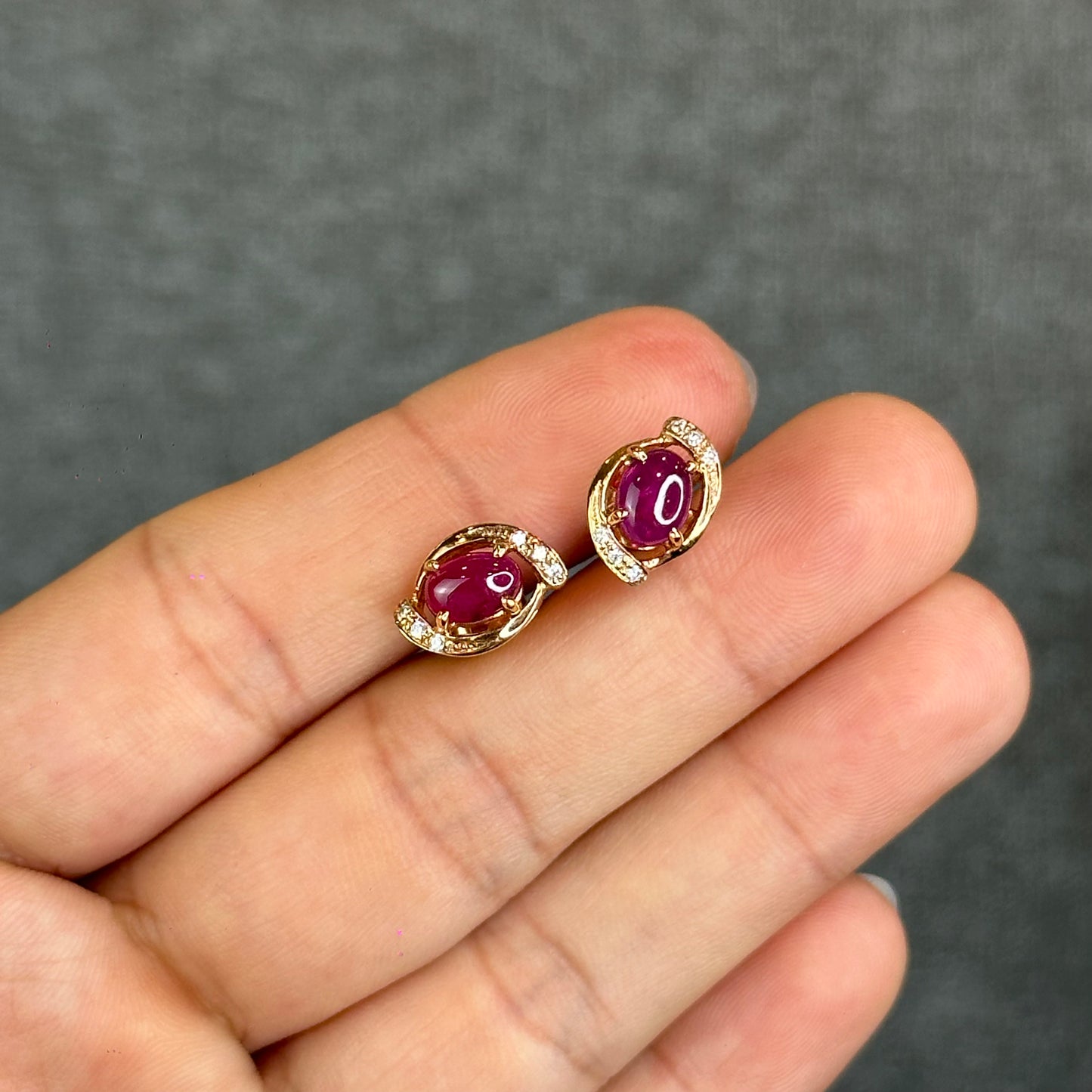 Boucles d'oreilles rubis