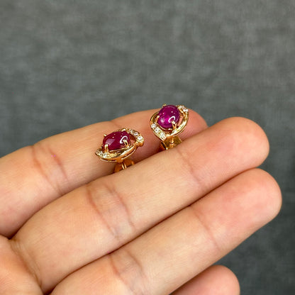 Boucles d'oreilles rubis