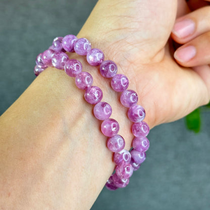 Natural Lepidolite Bracelet Size 8 mm