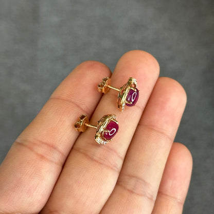Boucles d'oreilles rubis