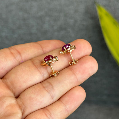 Boucles d'oreilles rubis