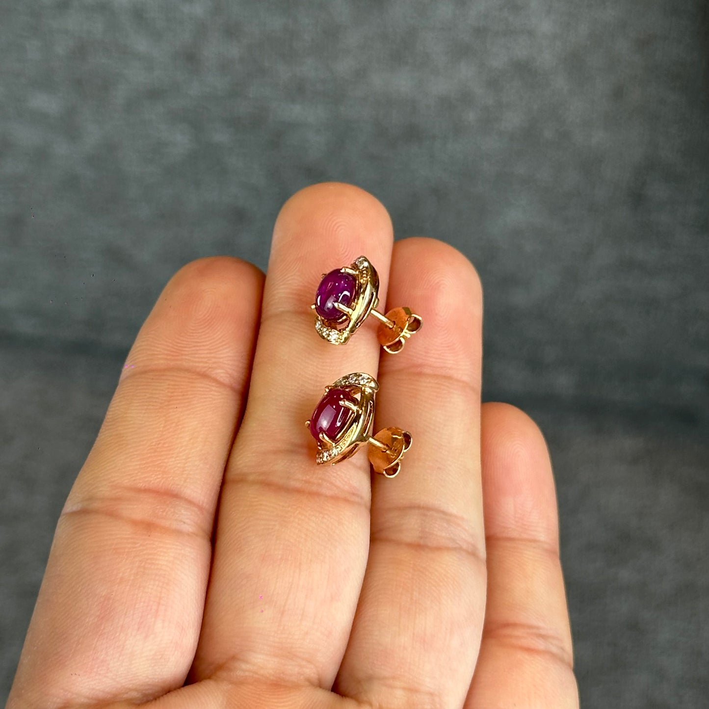 Boucles d'oreilles rubis