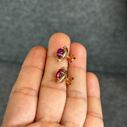 Boucles d'oreilles rubis