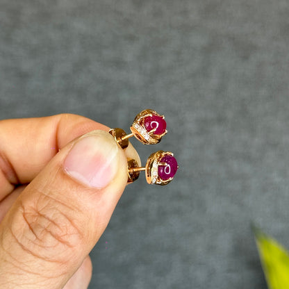 Boucles d'oreilles rubis
