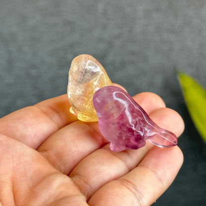Natural Fluorite Bird Figurine