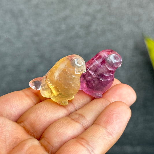 Natural Fluorite Bird Figurine