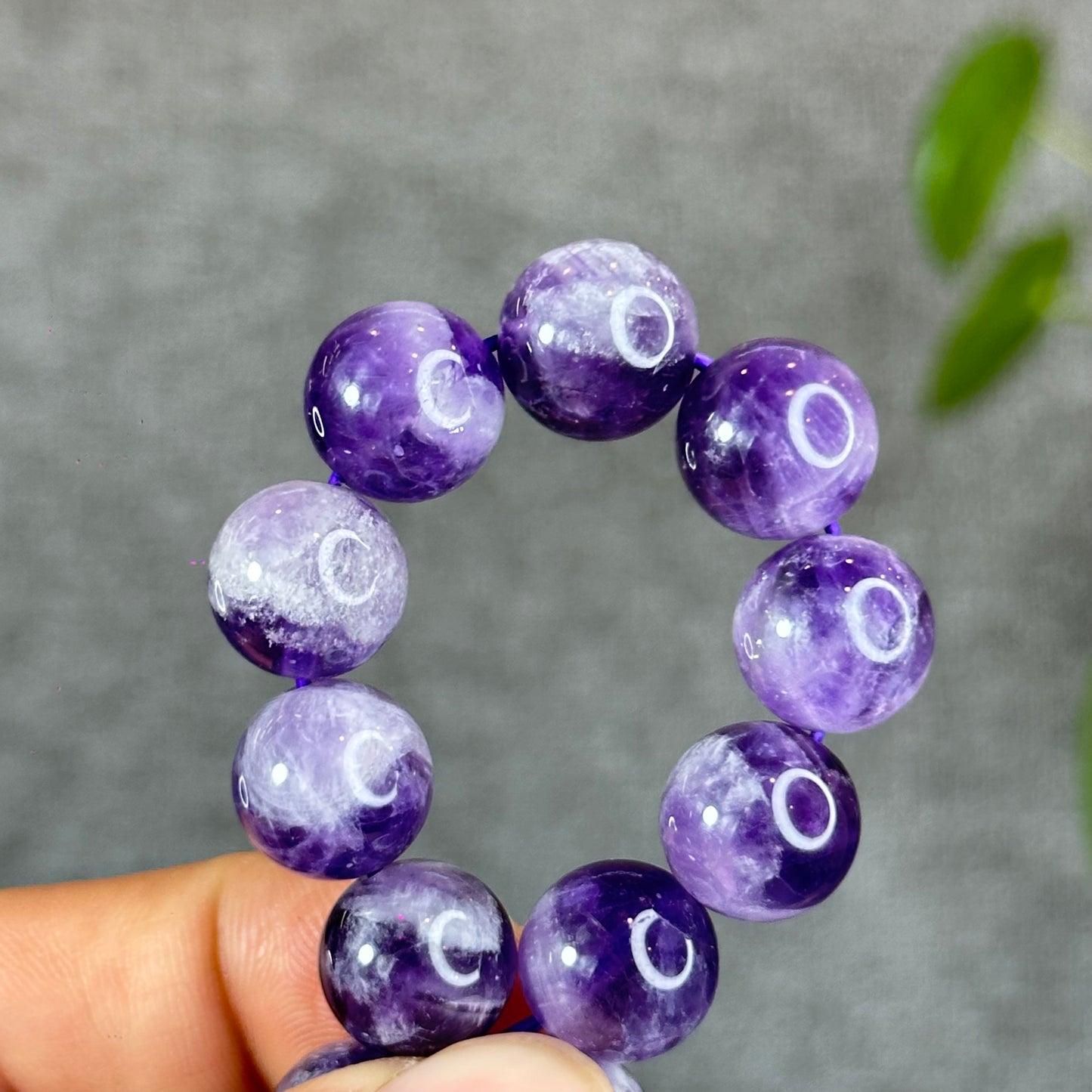 Natural Dream Amethyst Bracelet Size 12 mm