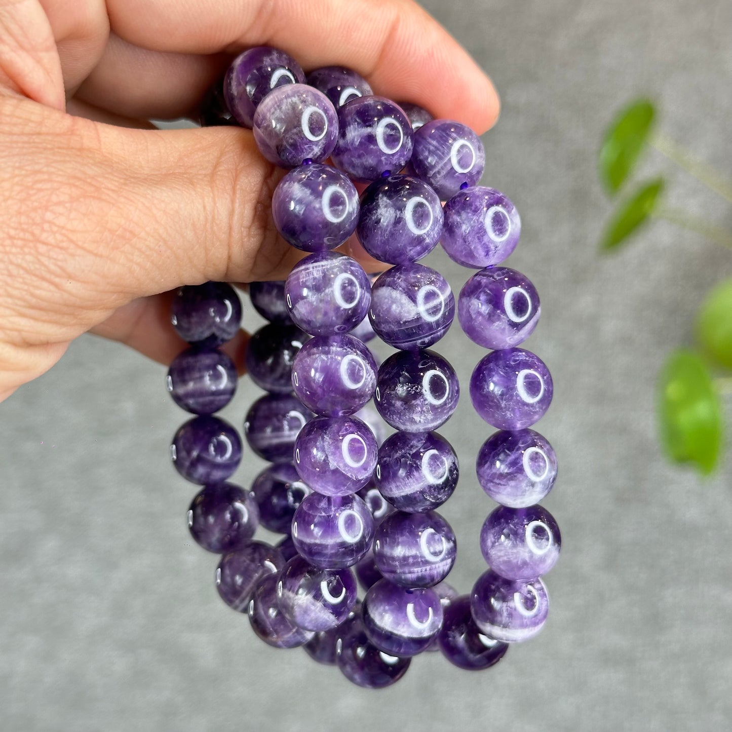 Natural Dream Amethyst Bracelet Size 12 mm