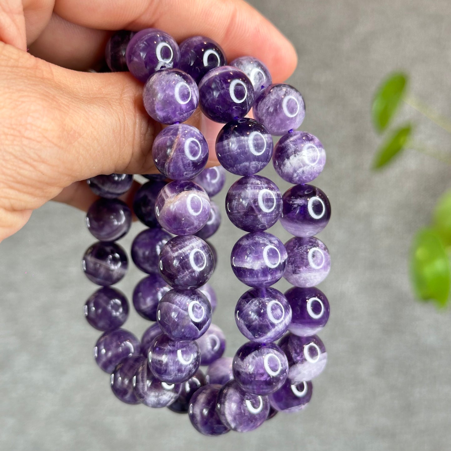 Natural Dream Amethyst Bracelet Size 12 mm