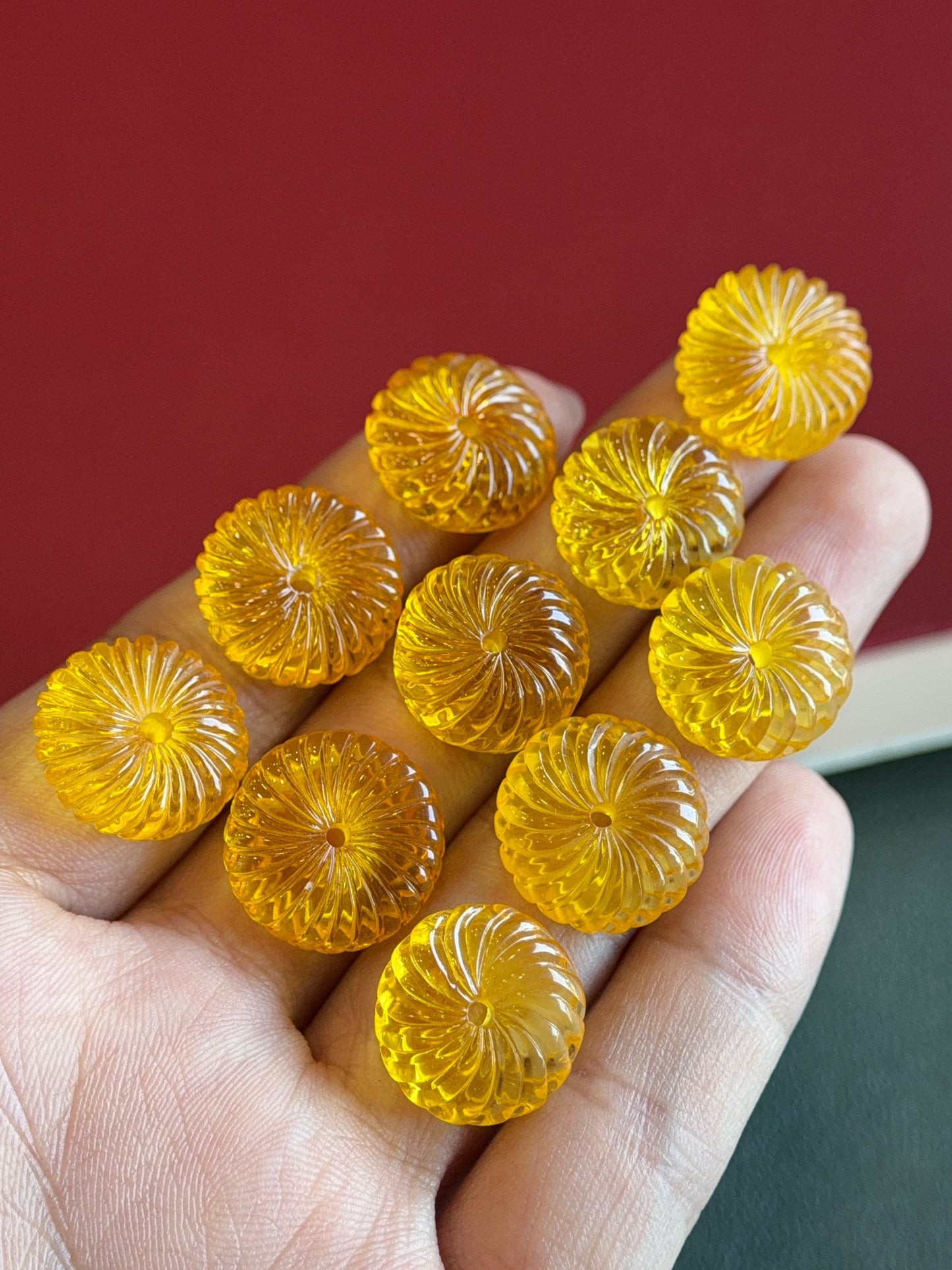 Natural Amber Donut Charm