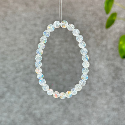 Natural Rainbow Moonstone Bracelet Size 6 mm