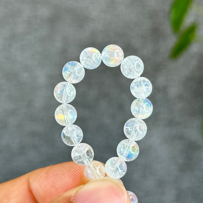 Natural Rainbow Moonstone Bracelet Size 6 mm