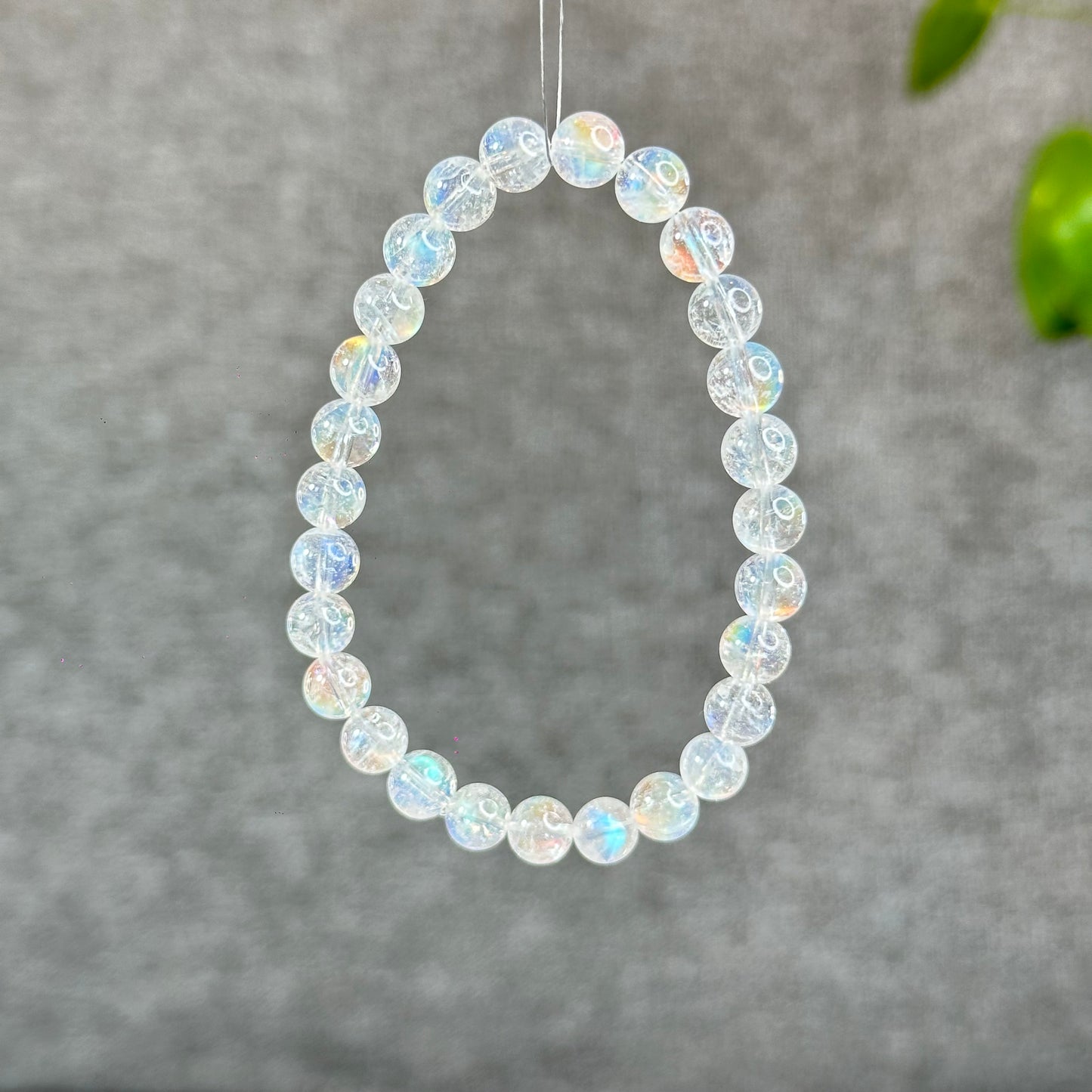 Natural Rainbow Moonstone Bracelet Size 6.5 mm