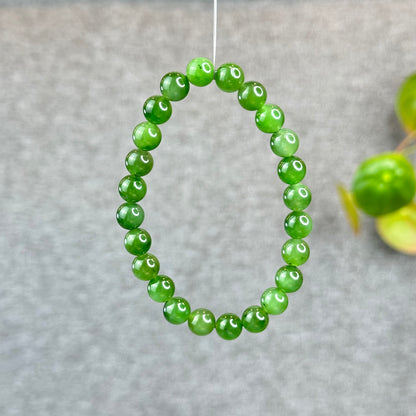 Natural Nephrite Jade Bracelet size 7.5 mm mm