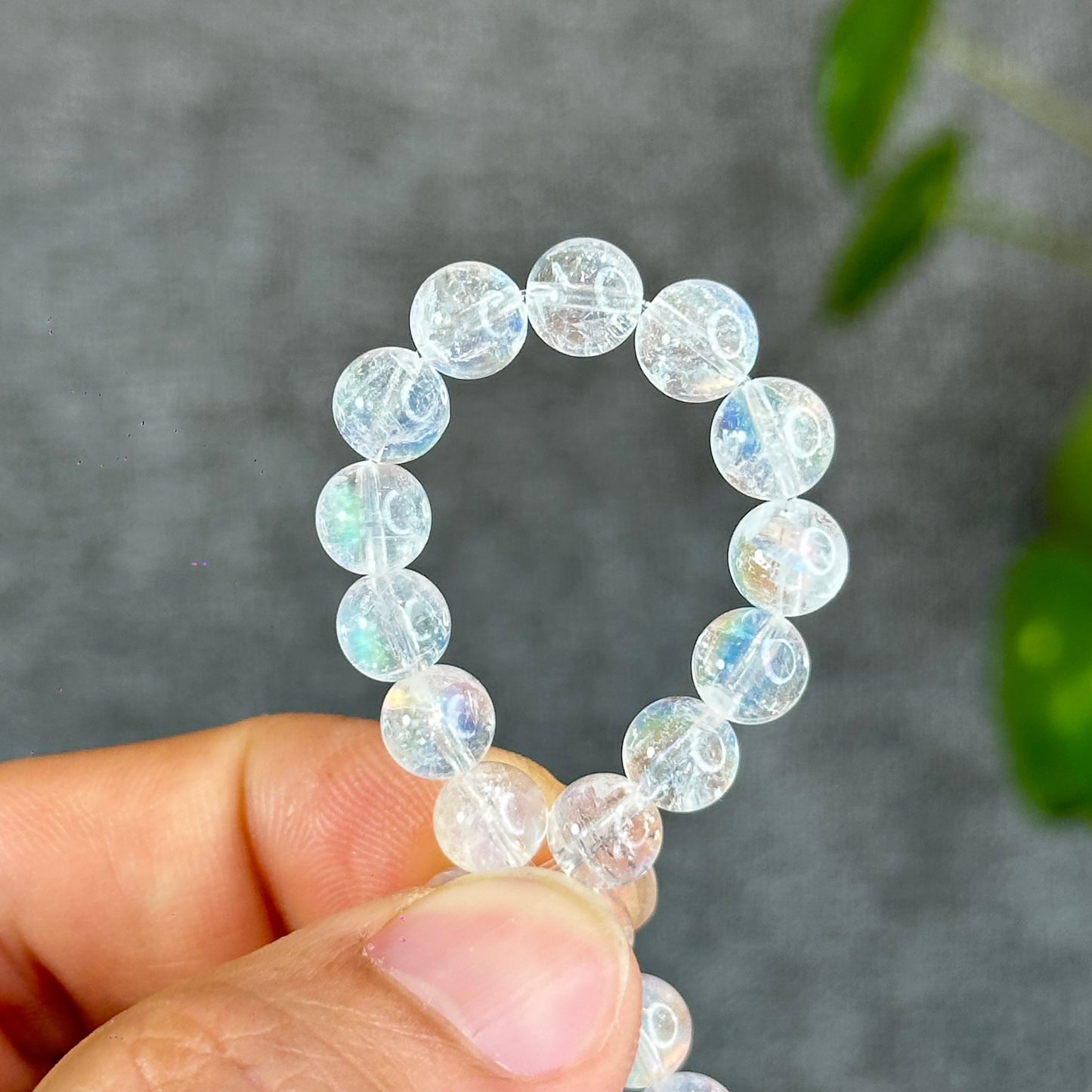 Natural Rainbow Moonstone Bracelet Size 6.5 mm