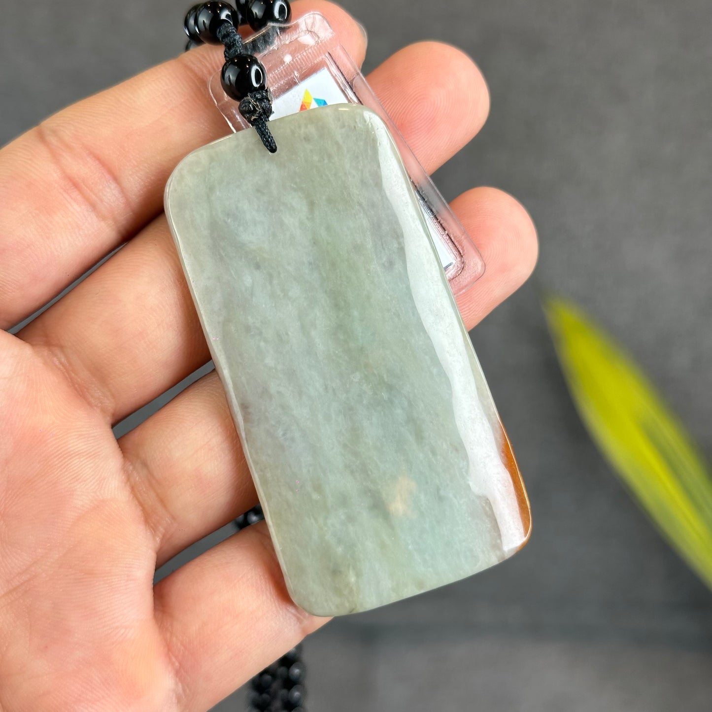 Quan The Am Buddha Phoenix Carving Orange Jadeite Jade Pendant With Beaded Necklace Certificate 19503