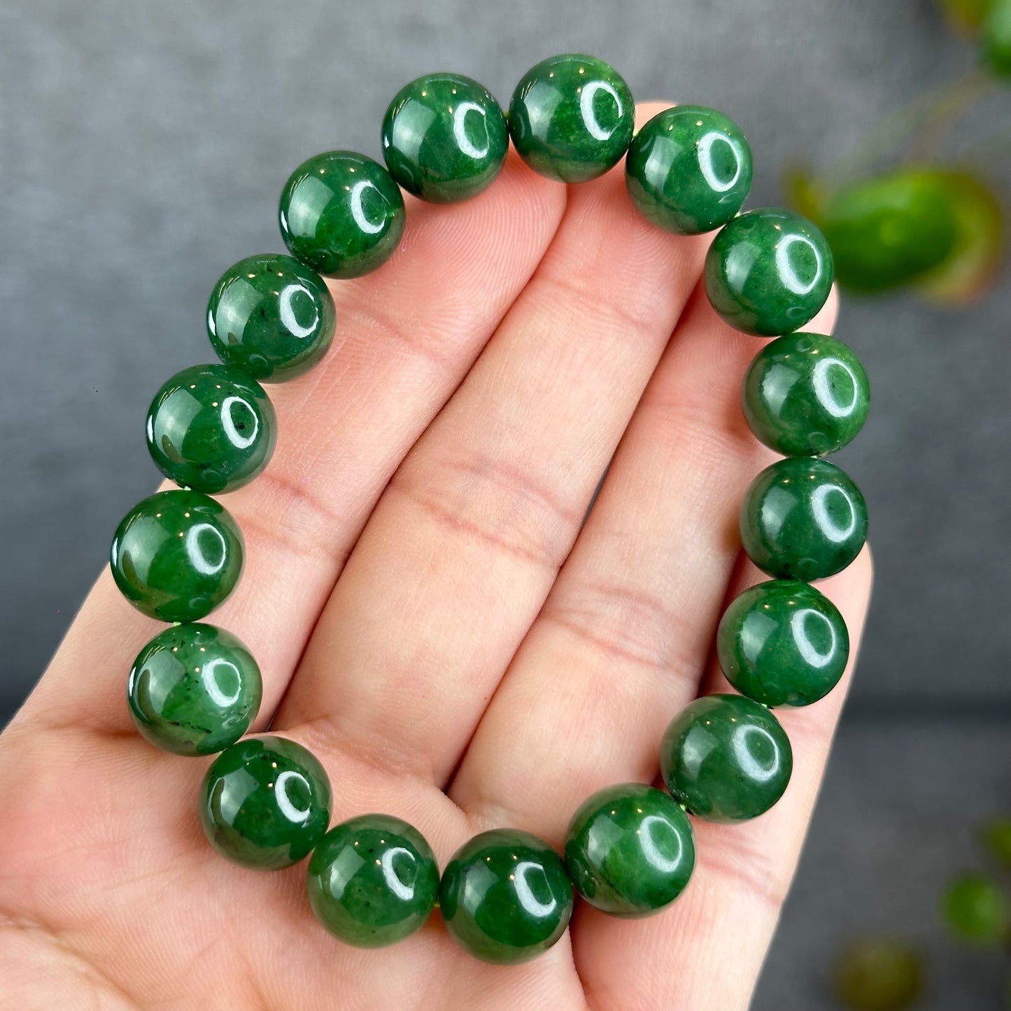 Natural Nephrite Jade Bracelet size 11.5-11.8 mm
