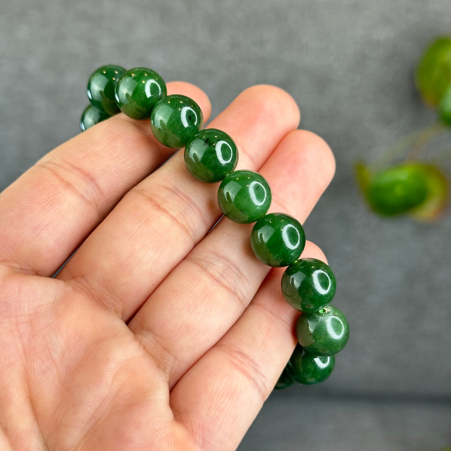 Natural Nephrite Jade Bracelet size 11.5-11.8 mm