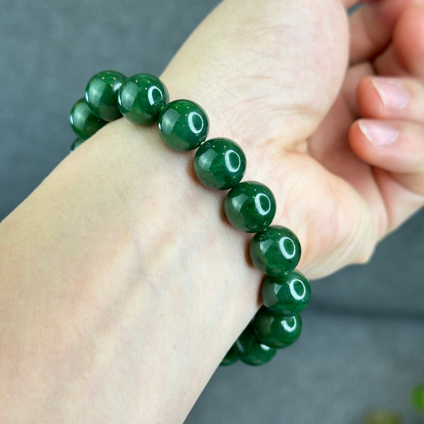 Natural Nephrite Jade Bracelet size 11.5-11.8 mm