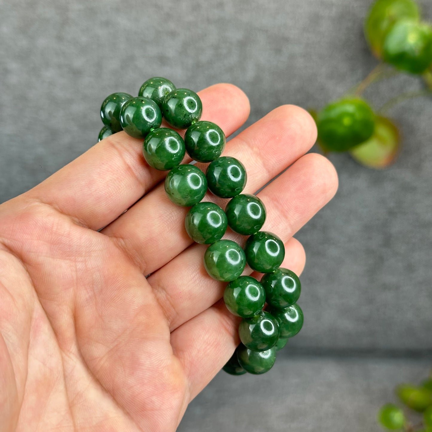 Natural Nephrite Jade Bracelet size 11.5-11.8 mm