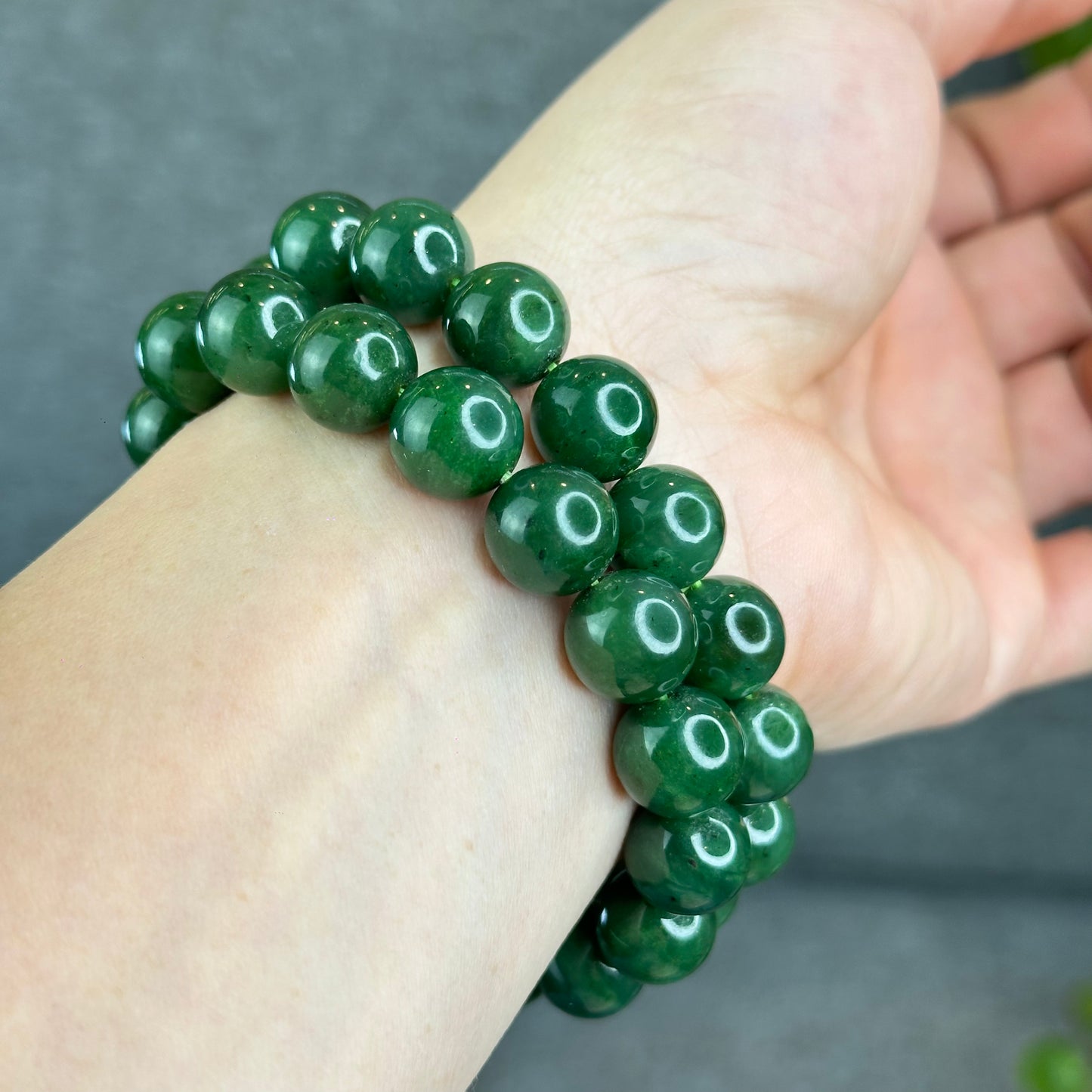 Natural Nephrite Jade Bracelet size 11.5-11.8 mm