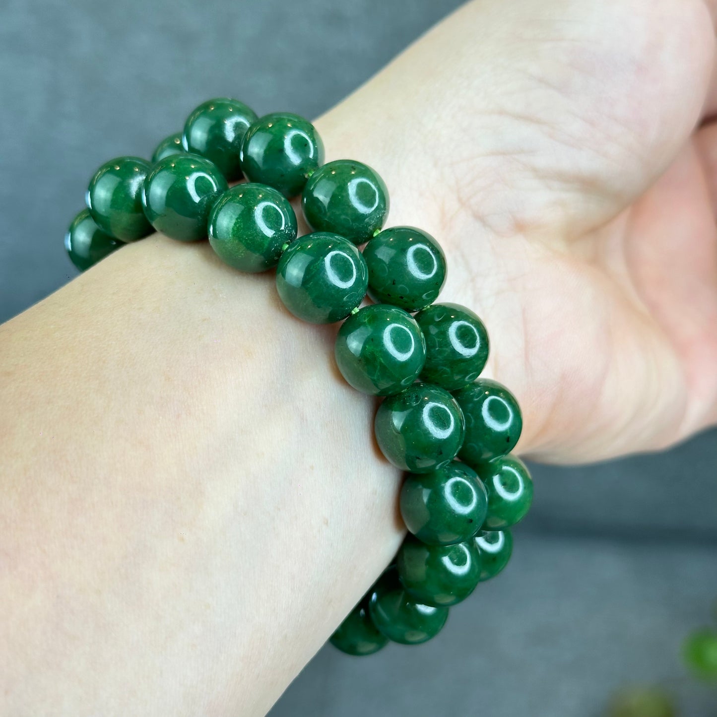 Natural Nephrite Jade Bracelet size 11.5-11.8 mm