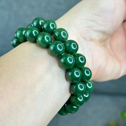 Natural Nephrite Jade Bracelet size 11.5-11.8 mm