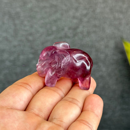 Natural Fluorite Elephant Figurine